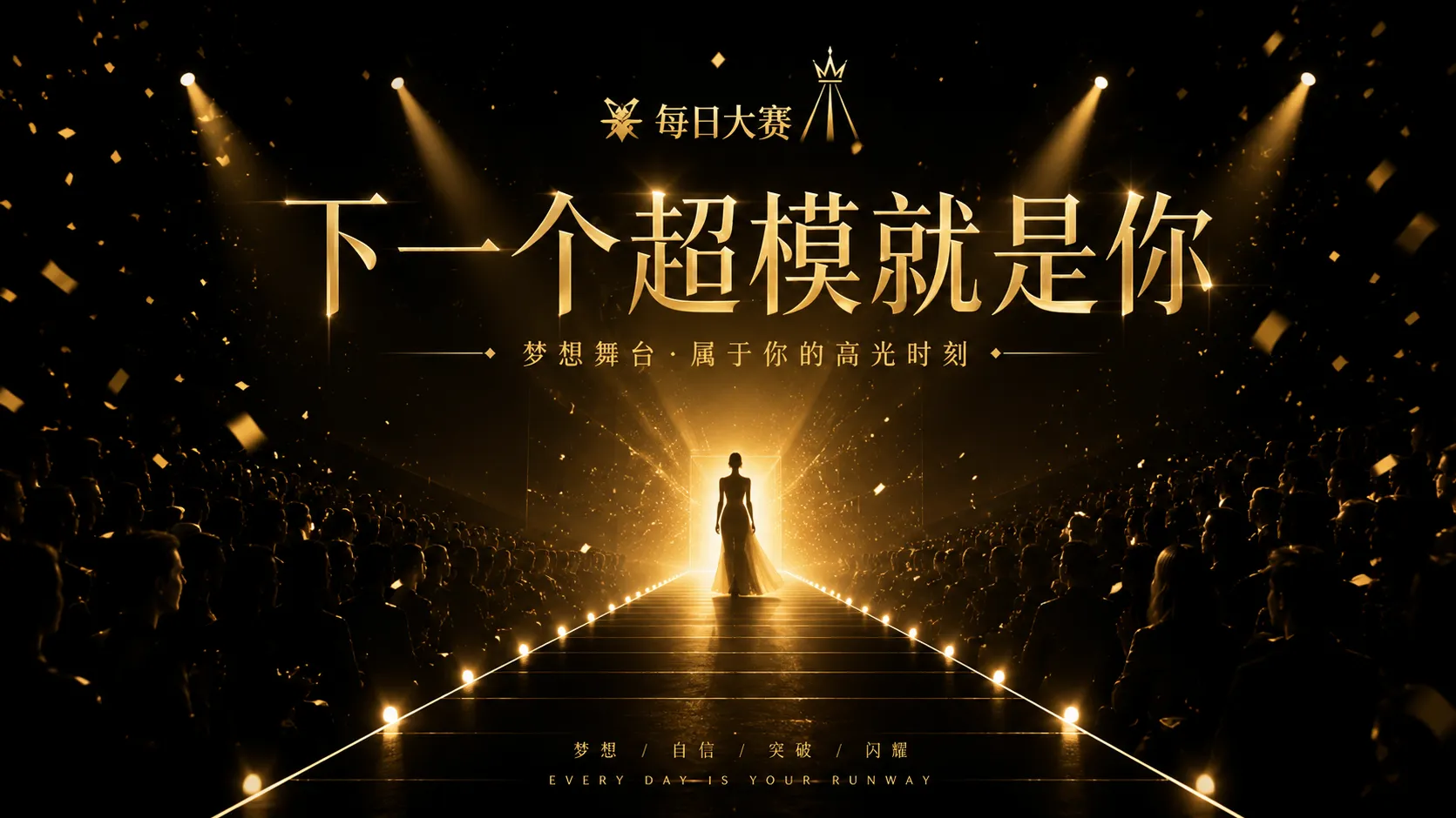 每日大赛成年模特赛事舞台主视觉